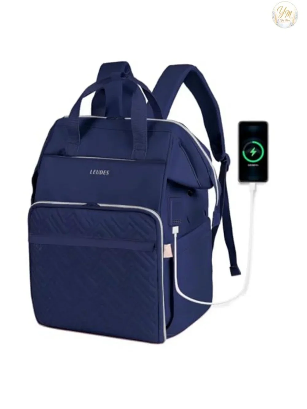 25L Yarn Storage Backpack Knitting Crochet Bag with USB Port for Travel